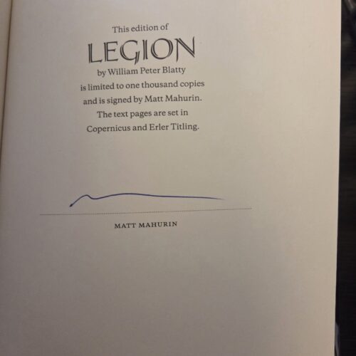 Legion Artist Edition Signed