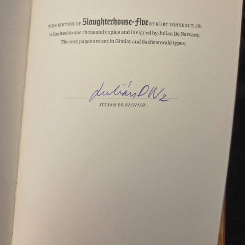 Slaughterhouse-Five Suntup Artist Edition Signed