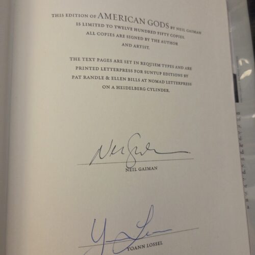 American Gods Suntup Classic Edition Signed