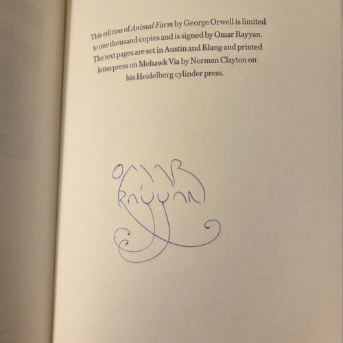Animal Farm Suntup Artist Edition Signed