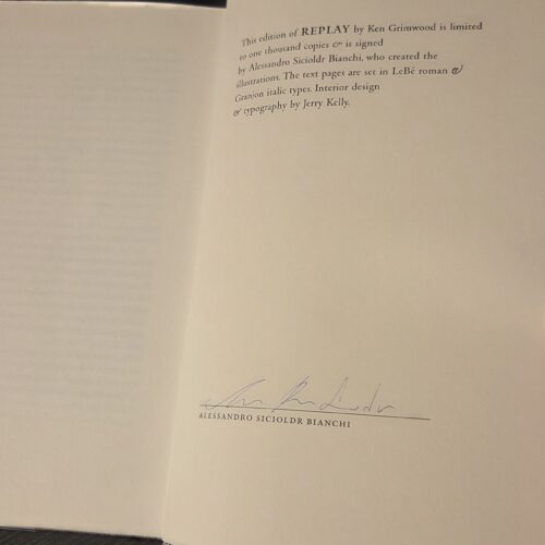 Ken Grimwood Replay Suntup Artist Edition Signed