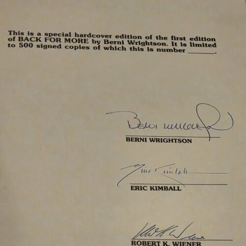 Berni Wrightson Back For More First Edition / First Printing Signed