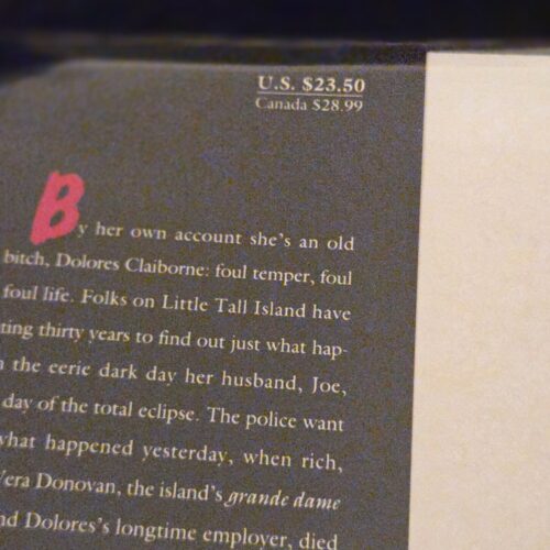 Dolores Claiborne First Edition / First Printing