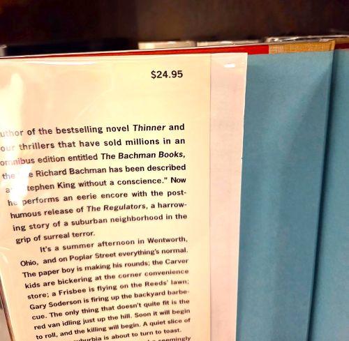 Stephen King as Richard Bachman The Regulators First Edition / First Printing