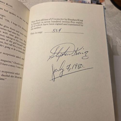 Stephen King Firestarter 🔥 Phantasia Press Signed Limited Edition #554/725