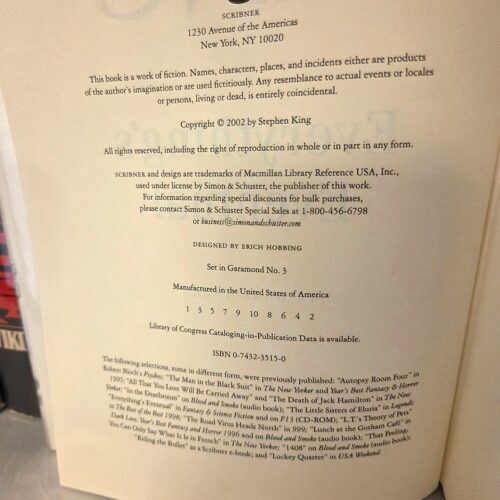 Stephen King Everything’s Eventual First Edition / First Printing