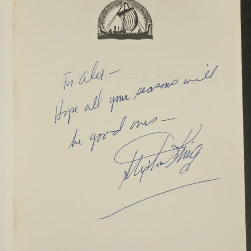 Stephen King — Different Seasons (Unrevised & Unpublished Proof / Pre‑Publication State — Signed & Inscribed)