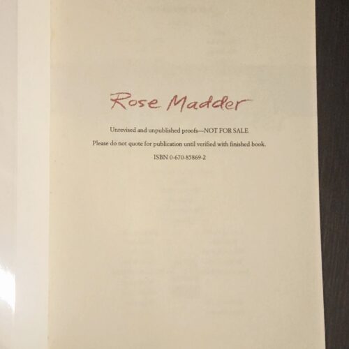 Stephen King — Rose Madder (Unrevised & Unpublished Proof / Pre‑Publication State)