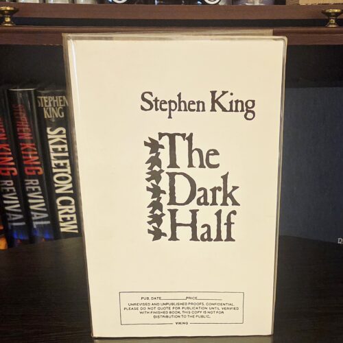 Stephen King The Dark Half (Unrevised & Unpublished Proof / Pre‑Publication State