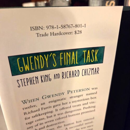Richard Chizmar & Stephen King Gwendy’s Final Task First Edition / First Printing