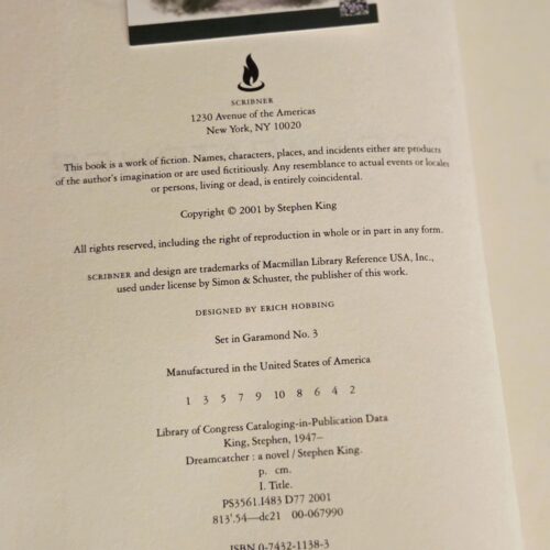 Stephen King Dreamcatcher First Edition / First Printing