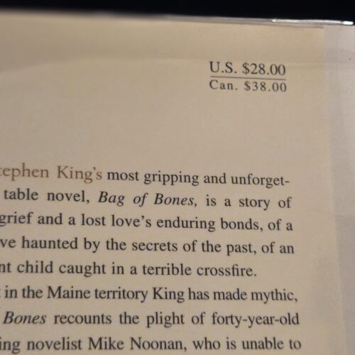 Stephen King Bag of Bones First Edition / First Printing
